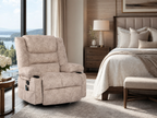 MASSEVA Cloud-Comfort | 8-Point Heated Massage Swivel & Rocking Sanctuary with Integrated Storage & Cup Holders