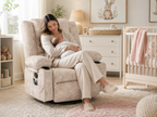 MASSEVA Cloud-Comfort | 8-Point Heated Massage Swivel & Rocking Sanctuary with Integrated Storage & Cup Holders